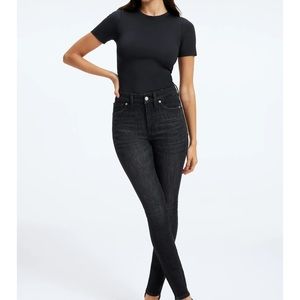 Good American High Rise / Raw Hem Jeans - Sz 18